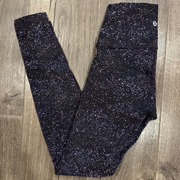 Lululemon Wunder Under Hi-Rise Tight 28" Crystalline Multi Galaxy Print Sz 4 - Picture 5 of 14
